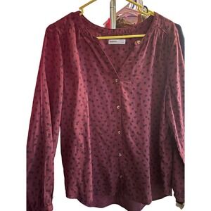 Sonoma M Burgundy Blouse